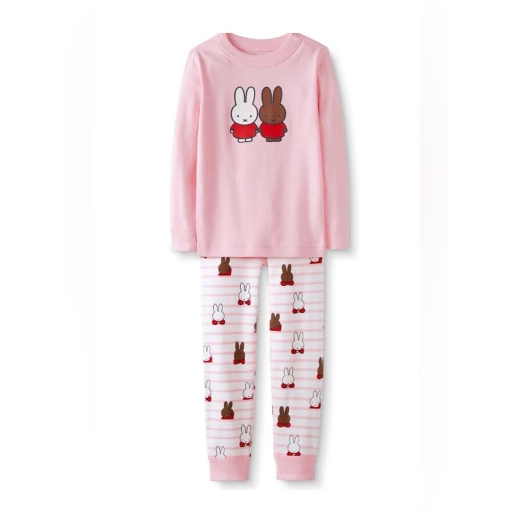 Hanna Andersson Miffy Print Long John Pajama Set Size 8